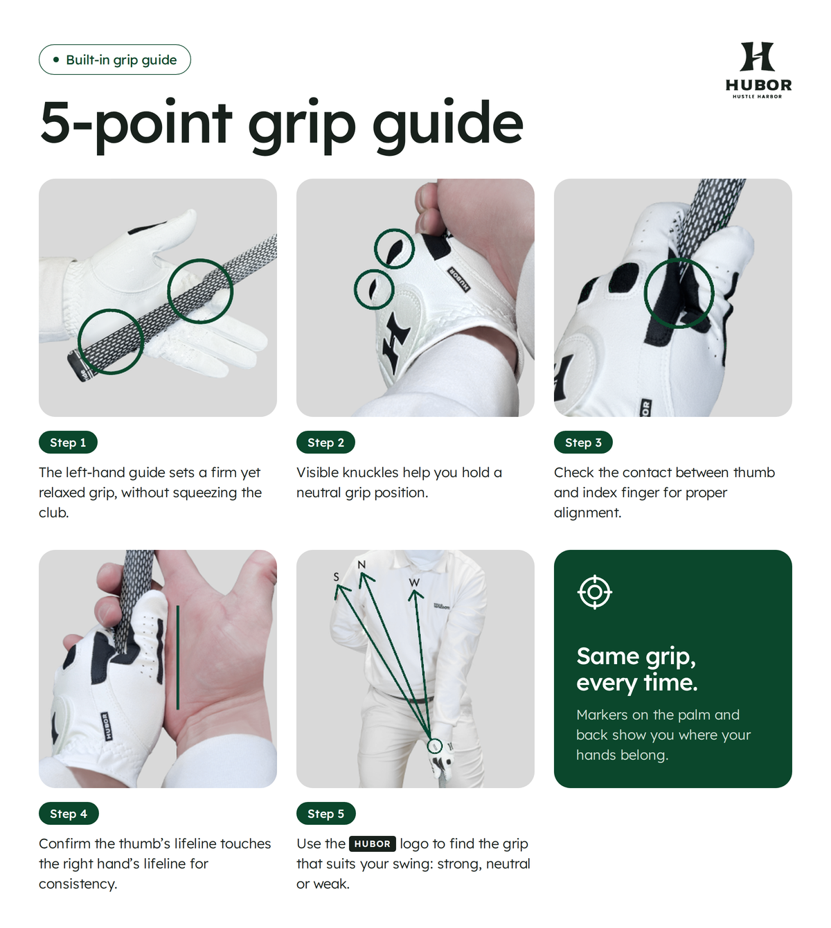 HUBOR Grip 3-PACK